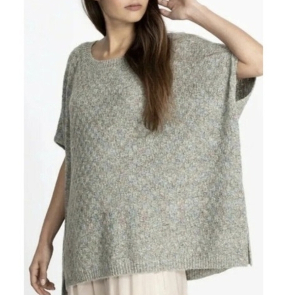 NWT Calme by Johnny Was Women Basket Weave Poncho O/S sweater